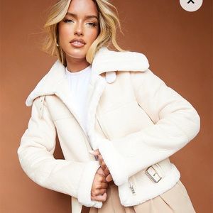 Brand new cream aviator jacket size small